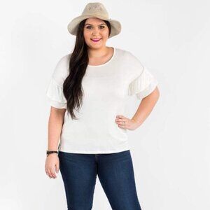 M Agnes & Dora Frill Sleeve Top EE23 4670